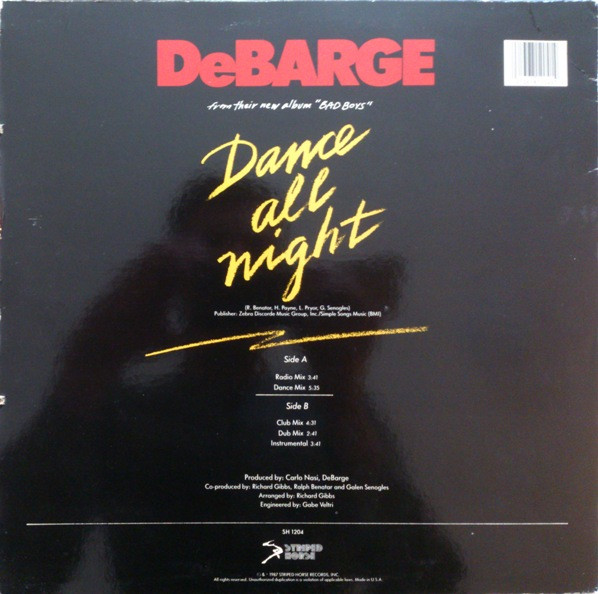 DeBarge - Dance All Night | Striped Horse (SH 1204) - 2 DeBarge - Dance All Night | Striped Horse (SH 1204) - 2