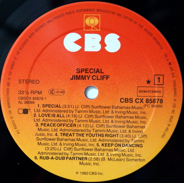 Jimmy Cliff - Special | CBS (CX 85878) - 3