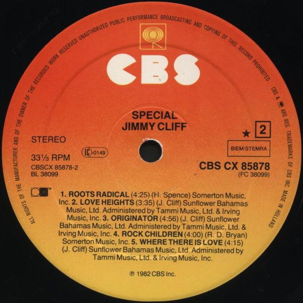 Jimmy Cliff - Special | CBS (CX 85878) - 4