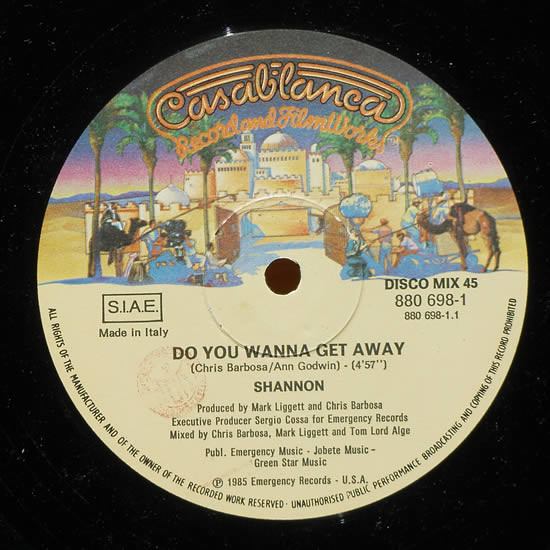 Shannon - Do You Wanna Get Away | Casablanca (880 698-1) - 2