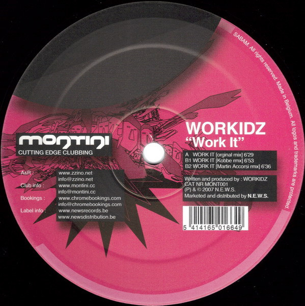 Workidz - Work It | Montini Belgium (MONT001) - 3 Workidz - Work It | Montini Belgium (MONT001) - 3