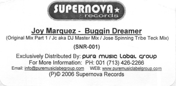 Joy Marquez - Buggin Dreamer | Supernova US (SNR-001)