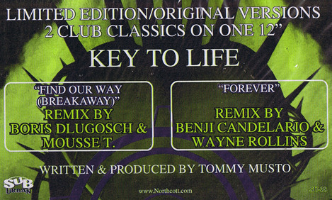 Key To Life Featuring Sabrina Johnston & Kathleen Murphy - Forever / Find Our Way (Breakaway) | Sub-Urban (SU-38) - main