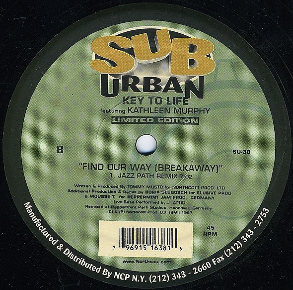 Key To Life Featuring Sabrina Johnston & Kathleen Murphy - Forever / Find Our Way (Breakaway) | Sub-Urban (SU-38) - 3