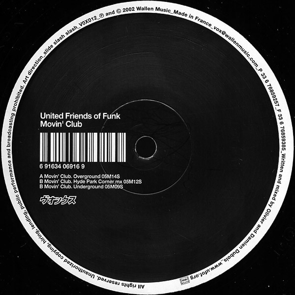 United Friends Of Funk - Movin' Club | VOX (VOX012)