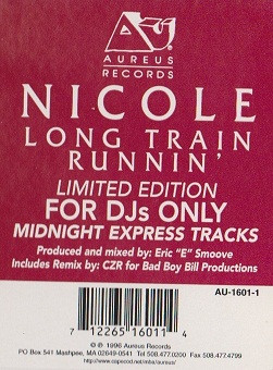 Nicole J McCloud - Long Train Runnin' (Without Love) | Aureus Records (AU-1601-1) - 3