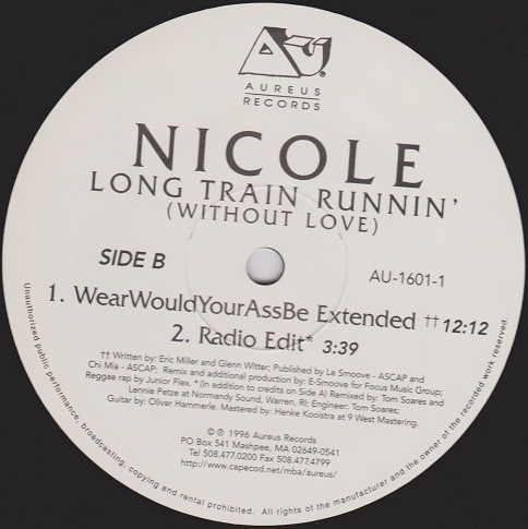 Nicole J McCloud - Long Train Runnin' (Without Love) | Aureus Records (AU-1601-1) - 2