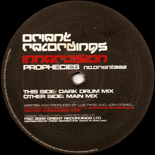 Innervision - Prophecies | Orient Recordings (ORIENT 002)