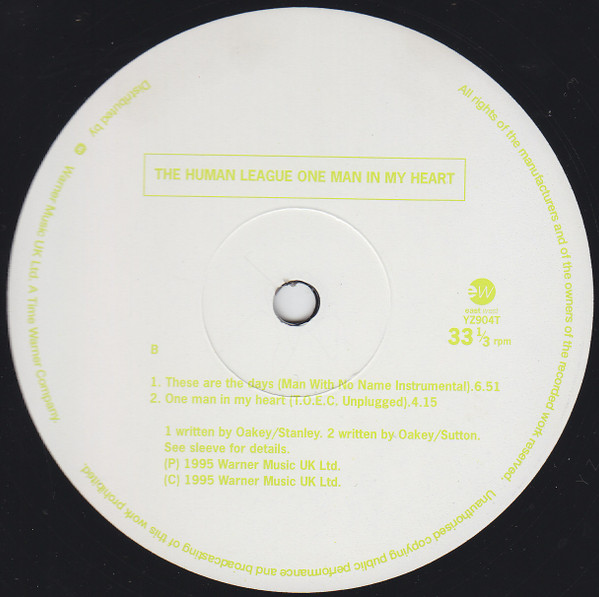 The Human League - One Man In My Heart | EastWest (YZ904T) - 4 The Human League - One Man In My Heart | EastWest (YZ904T) - 4