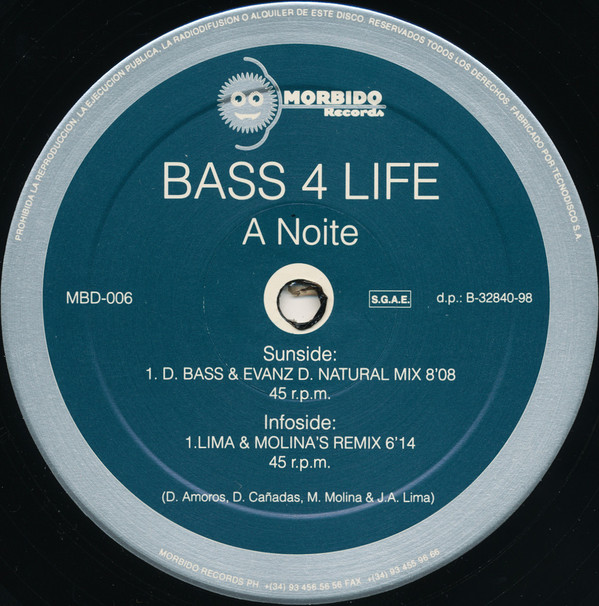 Bass 4 Life - A Noite | Morbido Records (MBD-006) - main