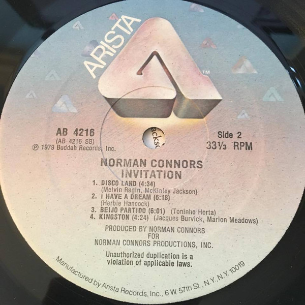 Norman Connors - Invitation | Arista (AB4216) - 7