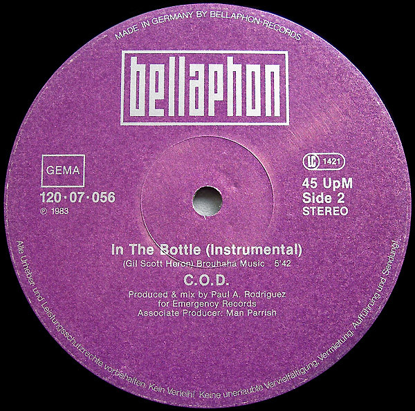 C.O.D. - In The Bottle (Special Remix) | Bellaphon (120·07·056) - 4