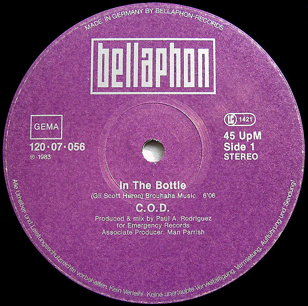 C.O.D. - In The Bottle (Special Remix) | Bellaphon (120·07·056) - 3