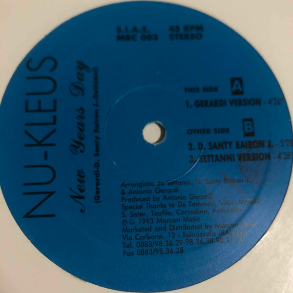 Nu-Kleus - New Year's Day | Marcon Music (MRC 003) - main
