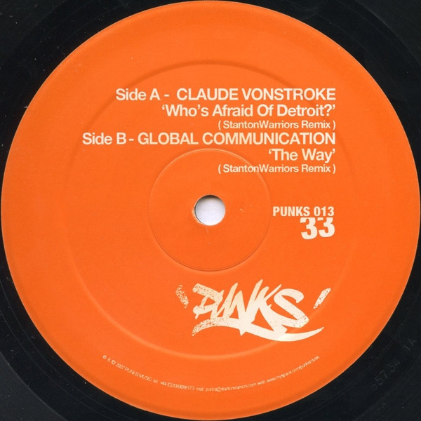Claude VonStroke / Global Communication - Who's Afraid Of Detroit / The Way | Punks (PUNKS 013) - 3
