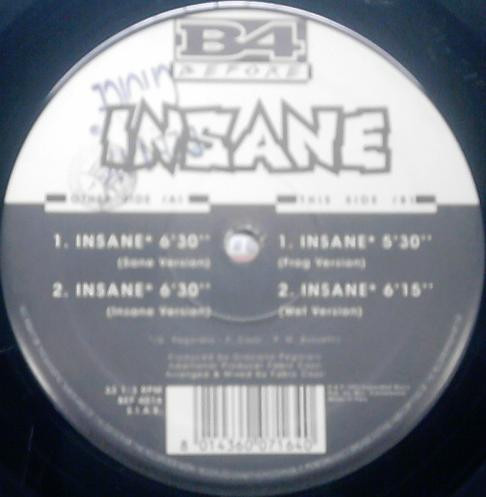 Insane - Insane | B4 Before (BEF 4016) - main