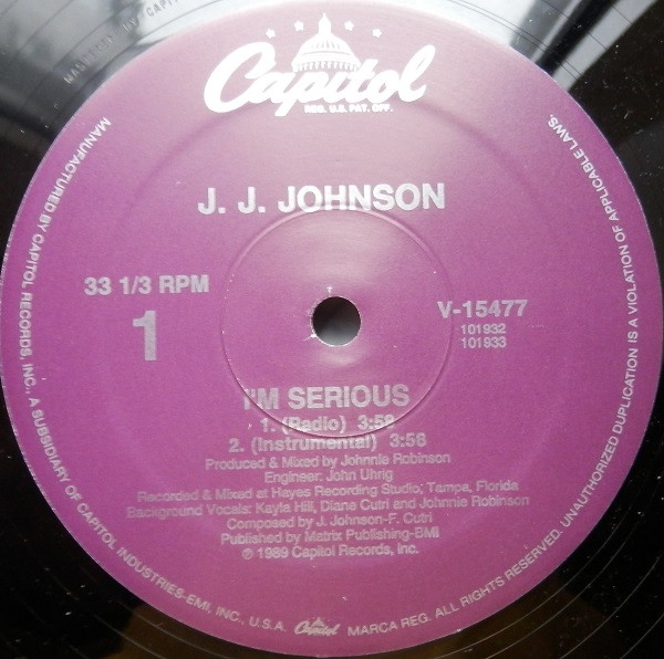 J.J. Johnson - I'm Serious | Capitol Records (V-15477) - 2