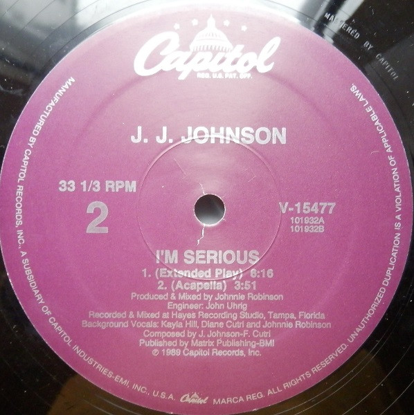J.J. Johnson - I'm Serious | Capitol Records (V-15477) - 3