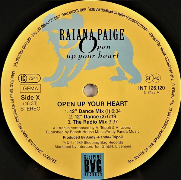 Raiana Paige - Open Up Your Heart | Sleeping Bag Records (INT 126.120) - 3 Raiana Paige - Open Up Your Heart | Sleeping Bag Records (INT 126.120) - 3