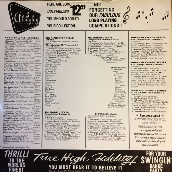 Sarah Washington - Careless Whisper | Almighty Records (12 ALMY 43) - 2