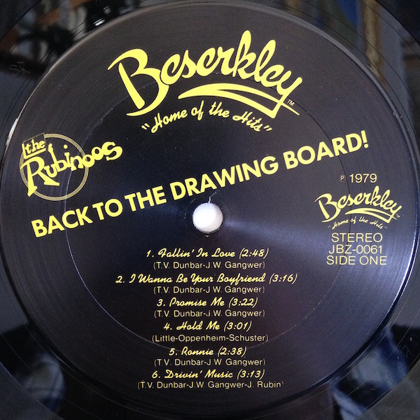 The Rubinoos - Back To The Drawing Board | Beserkley (JBZ-0061) - 3