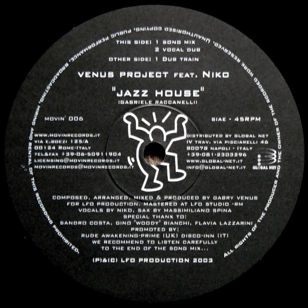 Venus Project Feat. Niko - Jazz House | Movin' Records (MOVIN' 006) - main Venus Project Feat. Niko - Jazz House | Movin' Records (MOVIN' 006) - main
