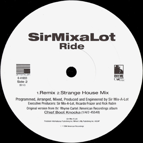 Sir Mix-A-Lot - Ride | American Recordings (9 41693-0) - 4 Sir Mix-A-Lot - Ride | American Recordings (9 41693-0) - 4
