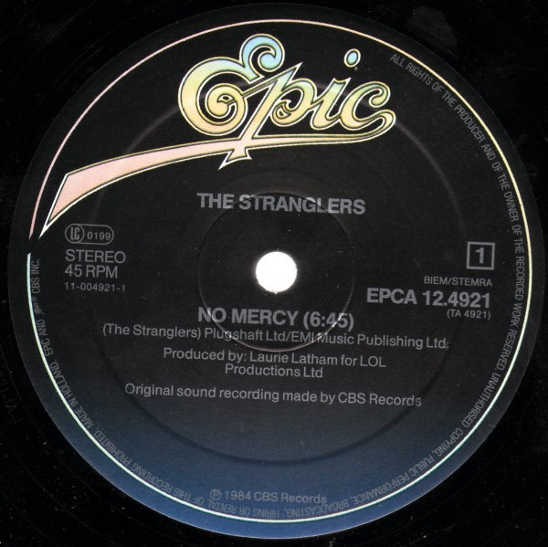 The Stranglers - No Mercy | Epic (EPCA 12.4921) - 3