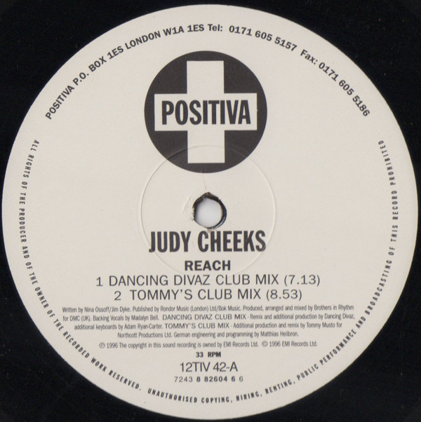 Judy Cheeks - Reach | Positiva (12TIV 42) - 2