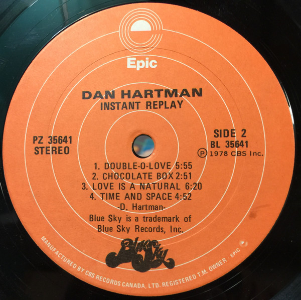 Dan Hartman - Instant Replay | Epic (PZ 35641) - 4