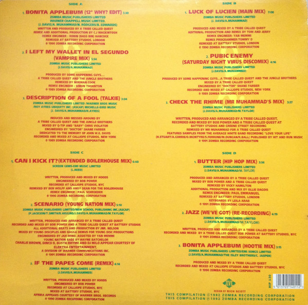 A Tribe Called Quest - Revised Quest For The Seasoned Traveller | Jive (HIP 130) - 2