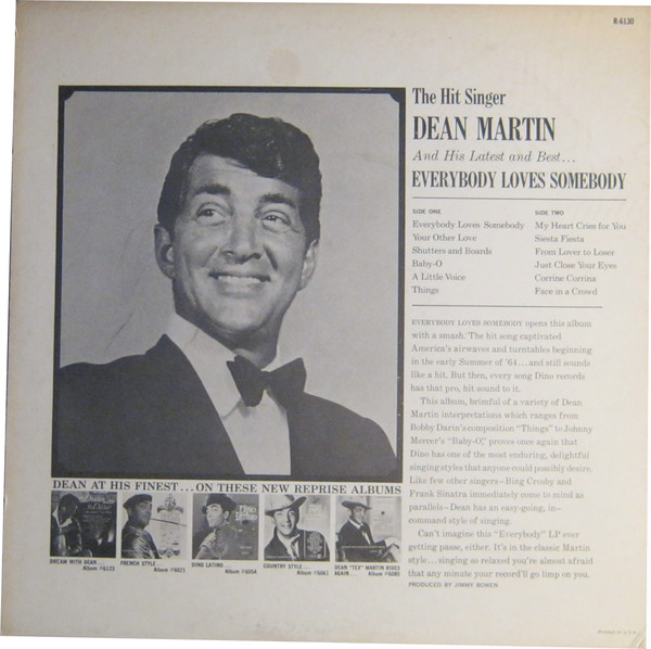 Dean Martin - Everybody Loves Somebody | Reprise Records (R-6130) - 2