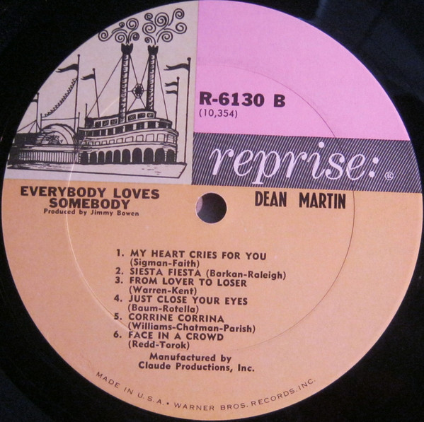 Dean Martin - Everybody Loves Somebody | Reprise Records (R-6130) - 4