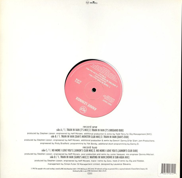 Annie Lennox - Train In Vain / Waiting In Vain / No More "I Love You's" | RCA (74321 316121) - 2