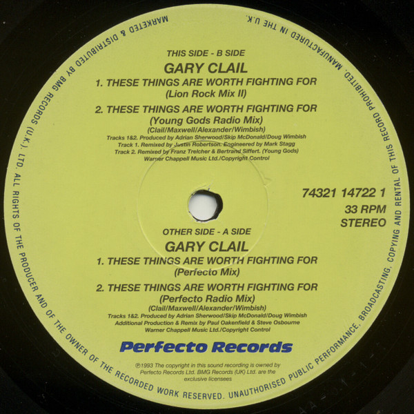 Gary Clail On-U Sound System - These Things Are Worth Fighting For | Perfecto (74321 14722 1) - 4