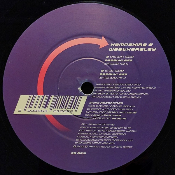 Hampshire & Weatherley - Breathless | Shift Recordings (SH004R)