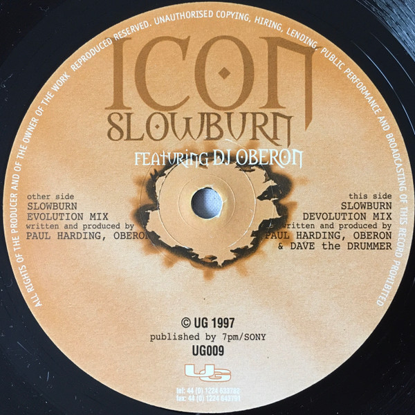 Icon Featuring DJ Oberon - Slowburn | UG (UG009) - 2 Icon Featuring DJ Oberon - Slowburn | UG (UG009) - 2