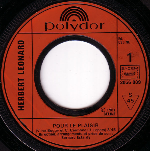 Herbert Léonard - Pour Le Plaisir | Polydor (2056 889) - 3