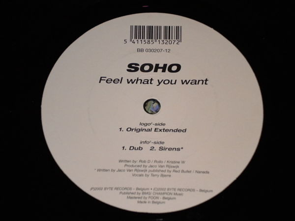 Soho - Feel What You Want | B² (BB 030207-12) - 3