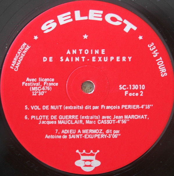Antoine De Saint-Exupéry - Vous Parle | Select (SC-13.010) - 4