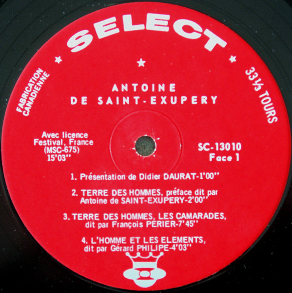 Antoine De Saint-Exupéry - Vous Parle | Select (SC-13.010) - 3
