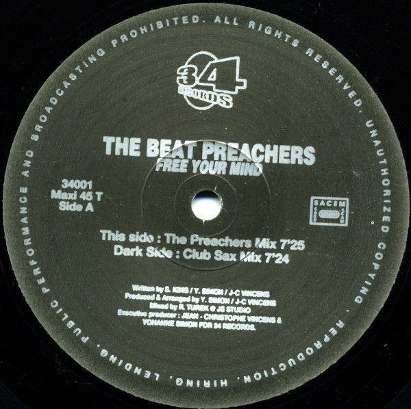 The Beat Preachers - Free Your Mind | 34 Records (34001) - 2