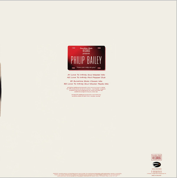 Philip Bailey - How Can I Rely On You | Sunshine State Records (STATE-12002) - 2 Philip Bailey - How Can I Rely On You | Sunshine State Records (STATE-12002) - 2