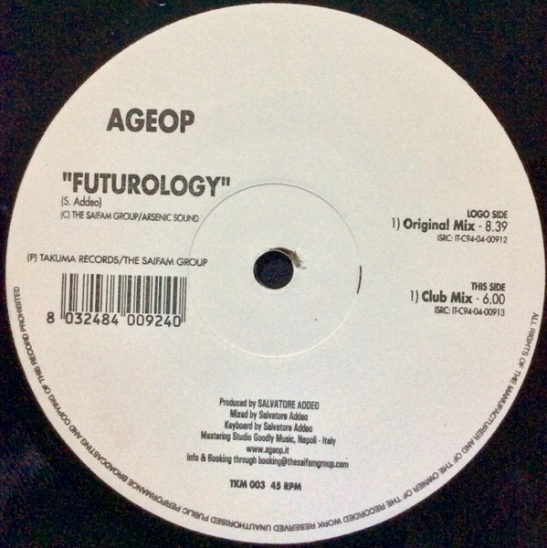 Ageop - Futurology | Takuma Records (TKM 003)