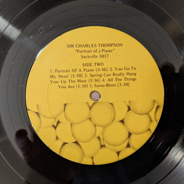 Sir Charles Thompson - Portrait Of A Piano | Sackville Recordings (Sackville 3037) - 3 Sir Charles Thompson - Portrait Of A Piano | Sackville Recordings (Sackville 3037) - 3