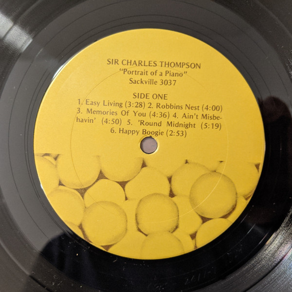 Sir Charles Thompson - Portrait Of A Piano | Sackville Recordings (Sackville 3037) - 4 Sir Charles Thompson - Portrait Of A Piano | Sackville Recordings (Sackville 3037) - 4