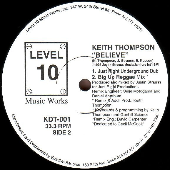 Keith Thompson - Believe | Level 10 Music Works (KDT-001) - 2 Keith Thompson - Believe | Level 10 Music Works (KDT-001) - 2
