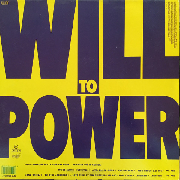 Will To Power - Will To Power | Epic (EPC 463134 1) - 2