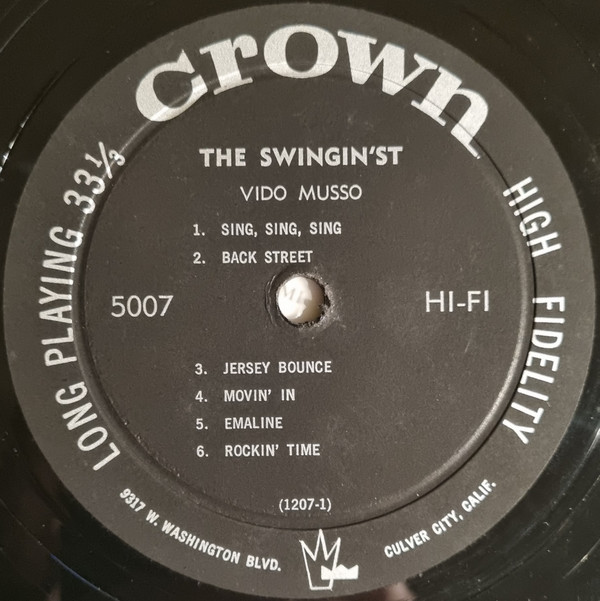 Vido Musso - The Swingin'st | Crown Records (5007) - 3 Vido Musso - The Swingin'st | Crown Records (5007) - 3