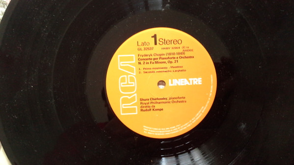 Frédéric Chopin , Shura Cherkassky , Rudolf Kempe - Chopin Concerto Per Pianoforte E Orchestra n.2 In Fa Min. Op. 21 | RCA (GL 32537) - 3